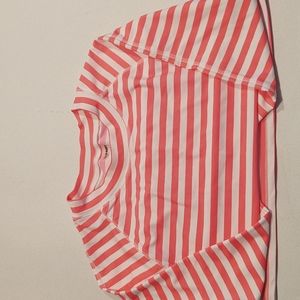 EUC Old Navy Pink/White Striped UV Protection Shirt